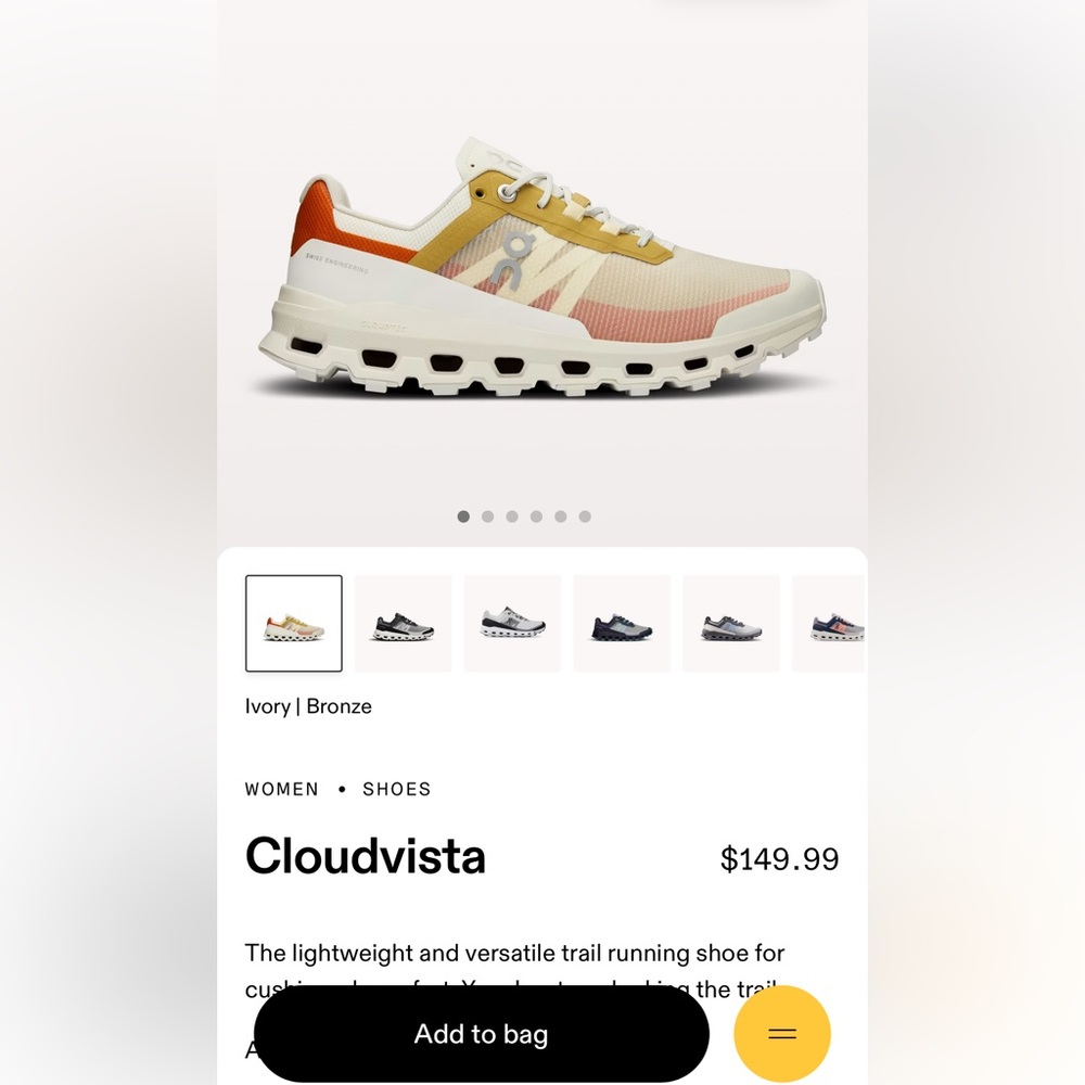 On Cloudvista women’s 8